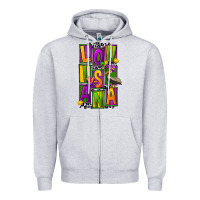 Heather Grey mardi gras louisiana Zipper Hoodie - FaDigitalArtStudio