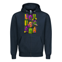 Navy mardi gras louisiana Zipper Hoodie - FaDigitalArtStudio