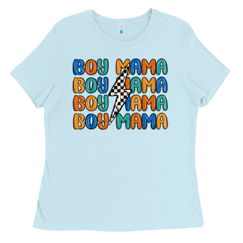 Boy Mama Lightning Bolt Ladies Tee by MaliasSmallBusiness | Teevron