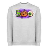 Heather Grey boo Heavyweight Sweatshirt - CowGirlArtShop