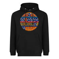 Black african fabric pattern round earrings Heavyweight Hoodie - BundleAndBundleShop