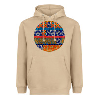Mushroom african fabric pattern round earrings Heavyweight Hoodie - BundleAndBundleShop
