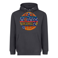 Smoke african fabric pattern round earrings Heavyweight Hoodie - BundleAndBundleShop