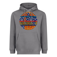 Storm african fabric pattern round earrings Heavyweight Hoodie - BundleAndBundleShop