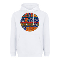 White african fabric pattern round earrings Heavyweight Hoodie - BundleAndBundleShop