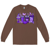 Chestnut Cancer coffee cups purple ribbon Long Sleeve Tee - NancyCooperArtShop