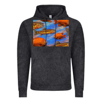 Vintage Black California Golden Trout Garibaldi Fish Background Vintage Hoodie - Bettercallsaul
