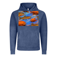 Vintage Denim California Golden Trout Garibaldi Fish Background Vintage Hoodie - Bettercallsaul