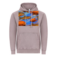 Vintage Zinc California Golden Trout Garibaldi Fish Background Vintage Hoodie - Bettercallsaul