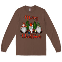 Chestnut Merry Christmas Gnomes Long Sleeve Tee - RanaPortraitStore