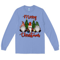 Colony Blue Merry Christmas Gnomes Long Sleeve Tee - RanaPortraitStore
