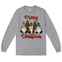 Heather Grey Merry Christmas Gnomes Long Sleeve Tee - RanaPortraitStore