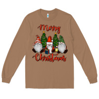 Toasted Coconut Merry Christmas Gnomes Long Sleeve Tee - RanaPortraitStore