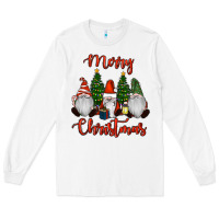 White Merry Christmas Gnomes Long Sleeve Tee - RanaPortraitStore