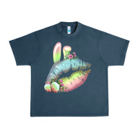 Midnight Navy Eared Paster Color Easter Lips Urban Heavy Tee - Bettercallsaul