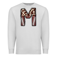 Dove Grey name footballcow print letter m Premium Sweatshirt - CowhideDigitalArt
