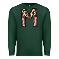 Sports Green name footballcow print letter m Premium Sweatshirt - CowhideDigitalArt