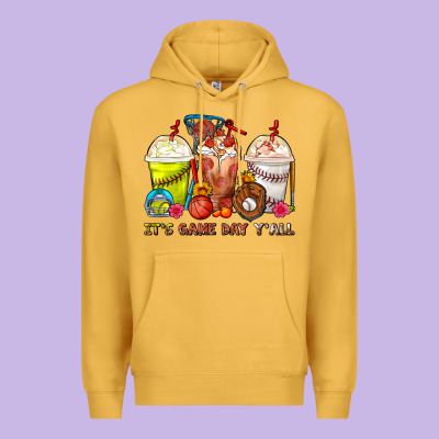It's Game Day Y'all Softball,baseball,basketball C Premium Hoodie Designed By Fadigitalartstudio