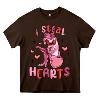 Chocolate Brown i steal hearts Heavy Core Tee - MaliasSmallBusiness