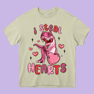 I Steal Hearts Heavy Core Tee Designed By Maliassmallbusiness
