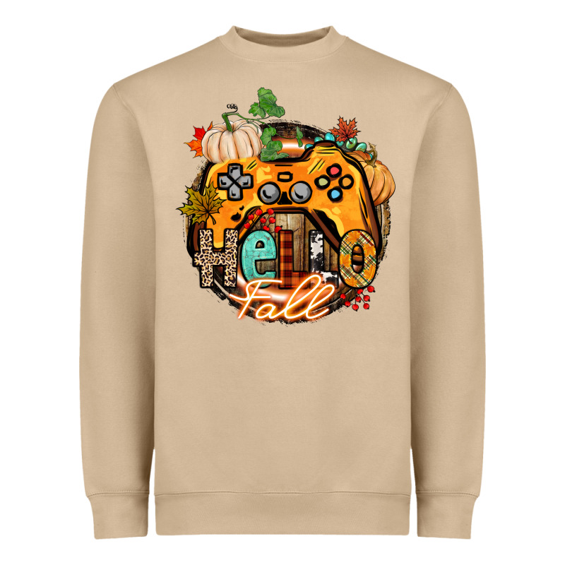 Hello Fall Gamer Heavyweight Sweatshirt by CowGirlArtShop | Teevron