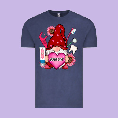 Valentines Day Dentist Gnome Vintage Tee Designed By Ranaportraitstore