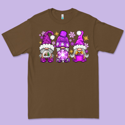 Purple Winter Gnomies Premium Tee Designed By Nancycooperartshop