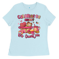 Baby Blue calorias de amor no cuentan mexican valentines day Ladies Tee - MaliasSmallBusiness