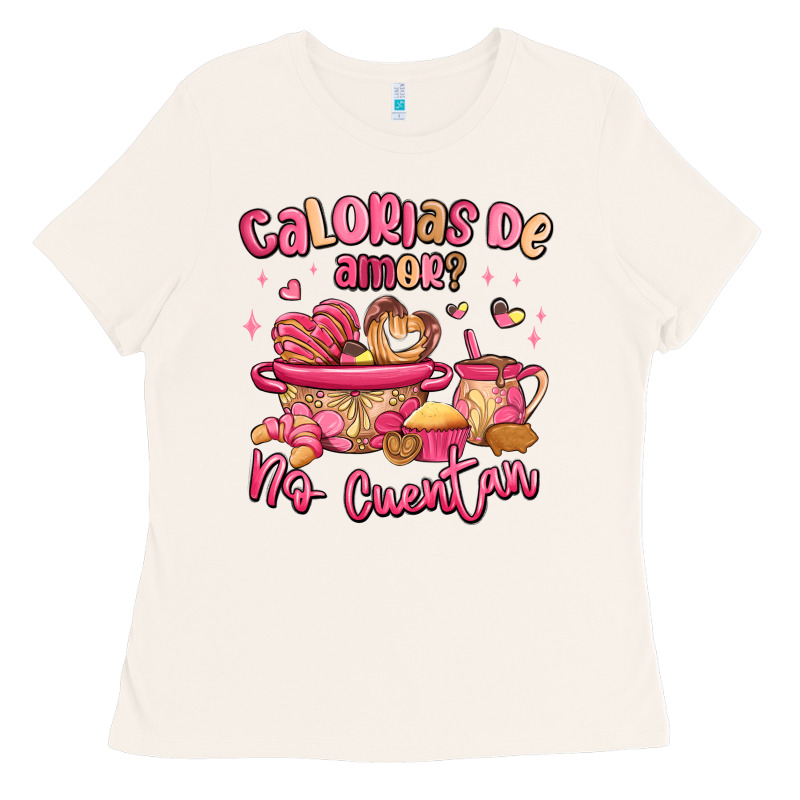 Calorias De Amor No Cuentan Mexican Valentines Day Ladies Tee by MaliasSmallBusiness | Teevron