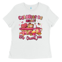 White calorias de amor no cuentan mexican valentines day Ladies Tee - MaliasSmallBusiness