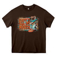Chocolate Brown blame it all my roots Heavy Core Tee - AdoDesignShop