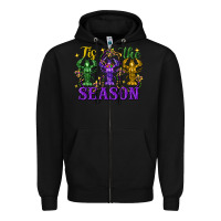 Black Tis the season crawfish Mardi Gras Zipper Hoodie - FaDigitalArtStudio