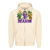 Sandshell Tis the season crawfish Mardi Gras Zipper Hoodie - FaDigitalArtStudio