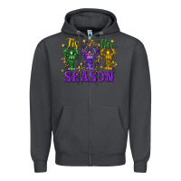 Smoke Tis the season crawfish Mardi Gras Zipper Hoodie - FaDigitalArtStudio