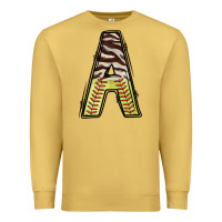 Antique Gold softball alphabet a Premium Sweatshirt - CowhideDigitalArt
