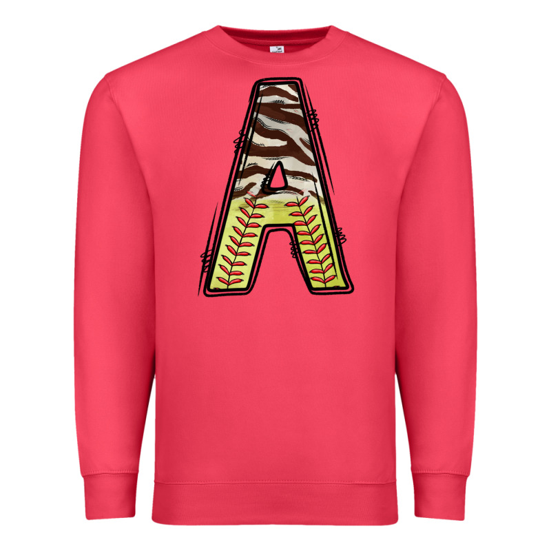 Softball Alphabet A Premium Sweatshirt by CowhideDigitalArt | Teevron
