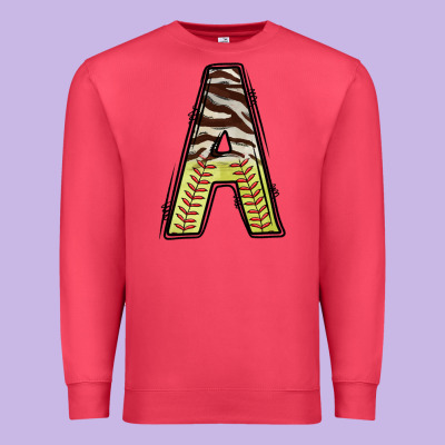 Softball Alphabet A Premium Sweatshirt Designed By Cowhidedigitalart