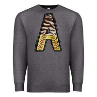 Charcoal Heather softball alphabet a Premium Sweatshirt - CowhideDigitalArt