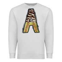 Dove Grey softball alphabet a Premium Sweatshirt - CowhideDigitalArt