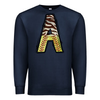 Navy softball alphabet a Premium Sweatshirt - CowhideDigitalArt