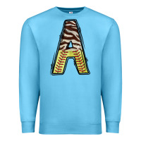 Ocean Blue softball alphabet a Premium Sweatshirt - CowhideDigitalArt