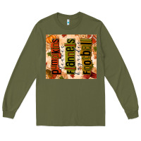 Army Green Pumpkins Leaves Flannels Hayrides Football Long Sleeve Tee - texasbilliewilder