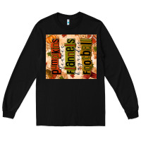 Black Pumpkins Leaves Flannels Hayrides Football Long Sleeve Tee - texasbilliewilder