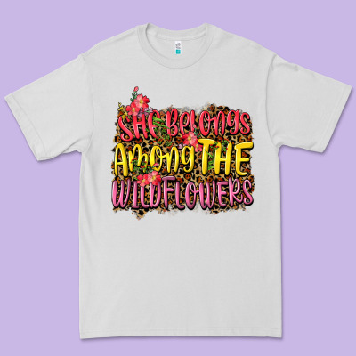 She Belongs Among The Wildflowers Premium Tee Designed By Nancycooperartshop