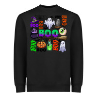 Black boo halloween Heavyweight Sweatshirt - CowGirlArtShop