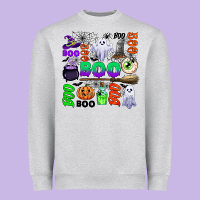 Boo Halloween Heavyweight Sweatshirt Designed By Cowgirlartshop