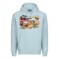Blue Mist Teacher Coffee Cups Premium Hoodie - FaDigitalArtStudio