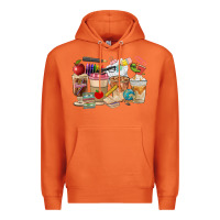 Carrot Teacher Coffee Cups Premium Hoodie - FaDigitalArtStudio