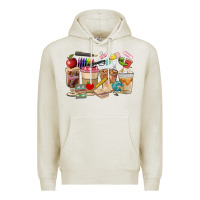 Oatmeal Heather Teacher Coffee Cups Premium Hoodie - FaDigitalArtStudio