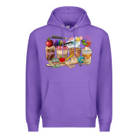 Purple Teacher Coffee Cups Premium Hoodie - FaDigitalArtStudio